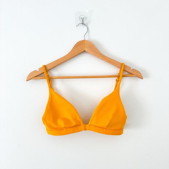 Midori Bikinis Triangle Hook & Eye Closure Bikini Top Yellow M - Picture 1 of 4